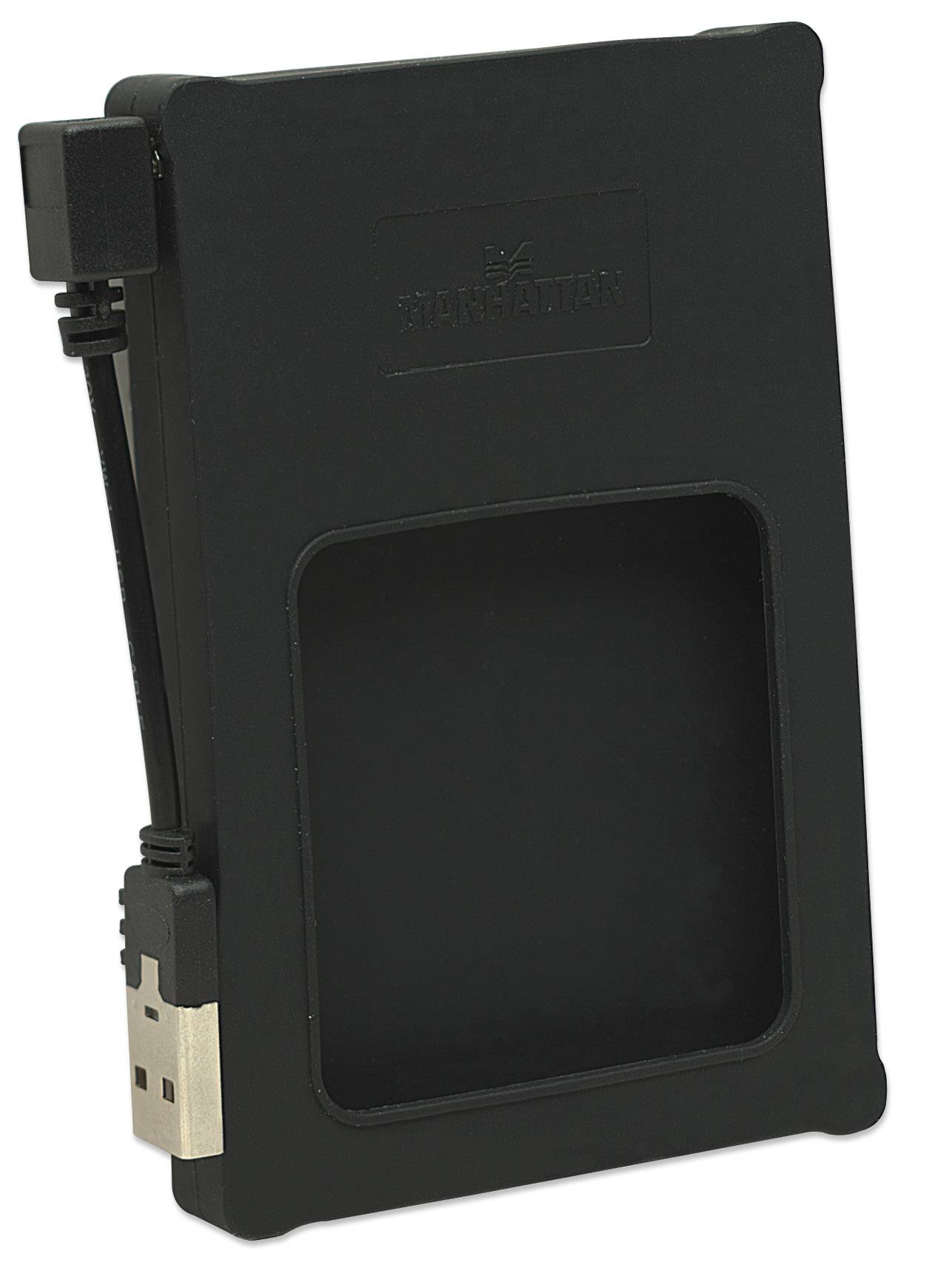 Manhattan 130103 contenitore di unità di archiviazione Box esterno HDD Nero 2.5" I-CASE SIL-25BK-3