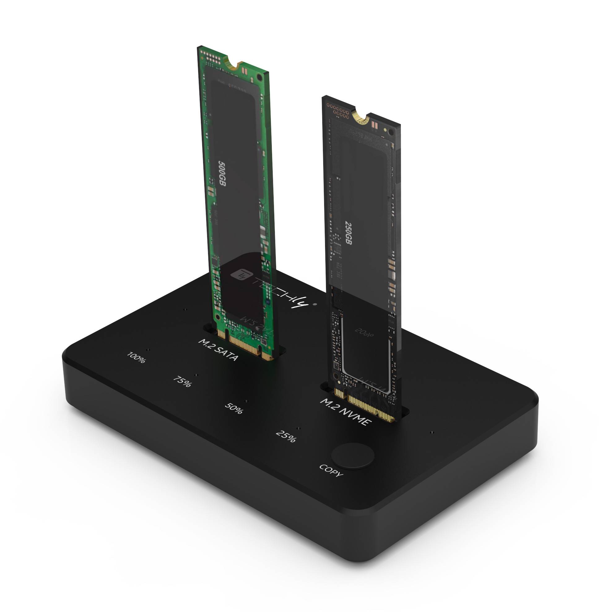 Docking Station Dual-Bay SSD M.2 NVME PCIe SATA 10 Gbps Duplicatori Clone Offline-4
