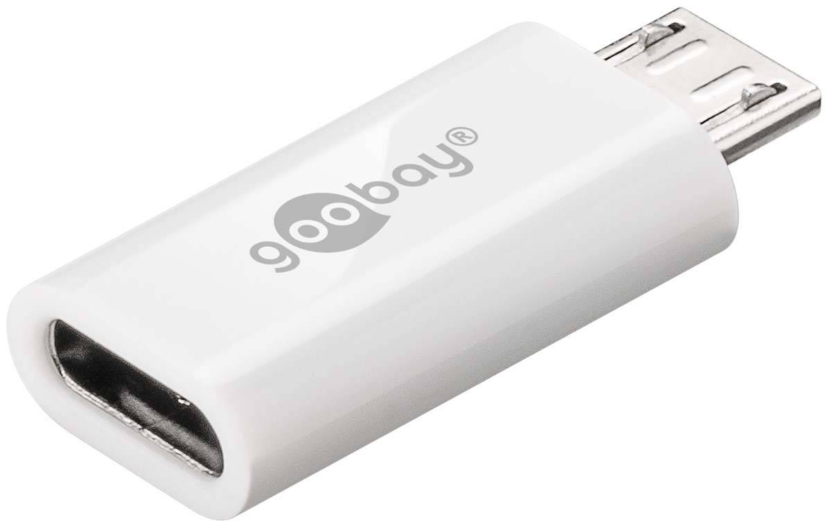 GOOBAY Adattatore Micro USB Maschio a USB-C&trade Femmina Bianco Bianco-3