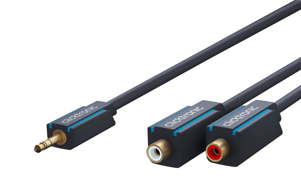 MP3 Y-Adapter (3,5mm Klinken-Stecker/2x Cinch-Kupplung) - 0,1 m Adapter von 3,5 mm Klinke auf Stereo-Audio-4