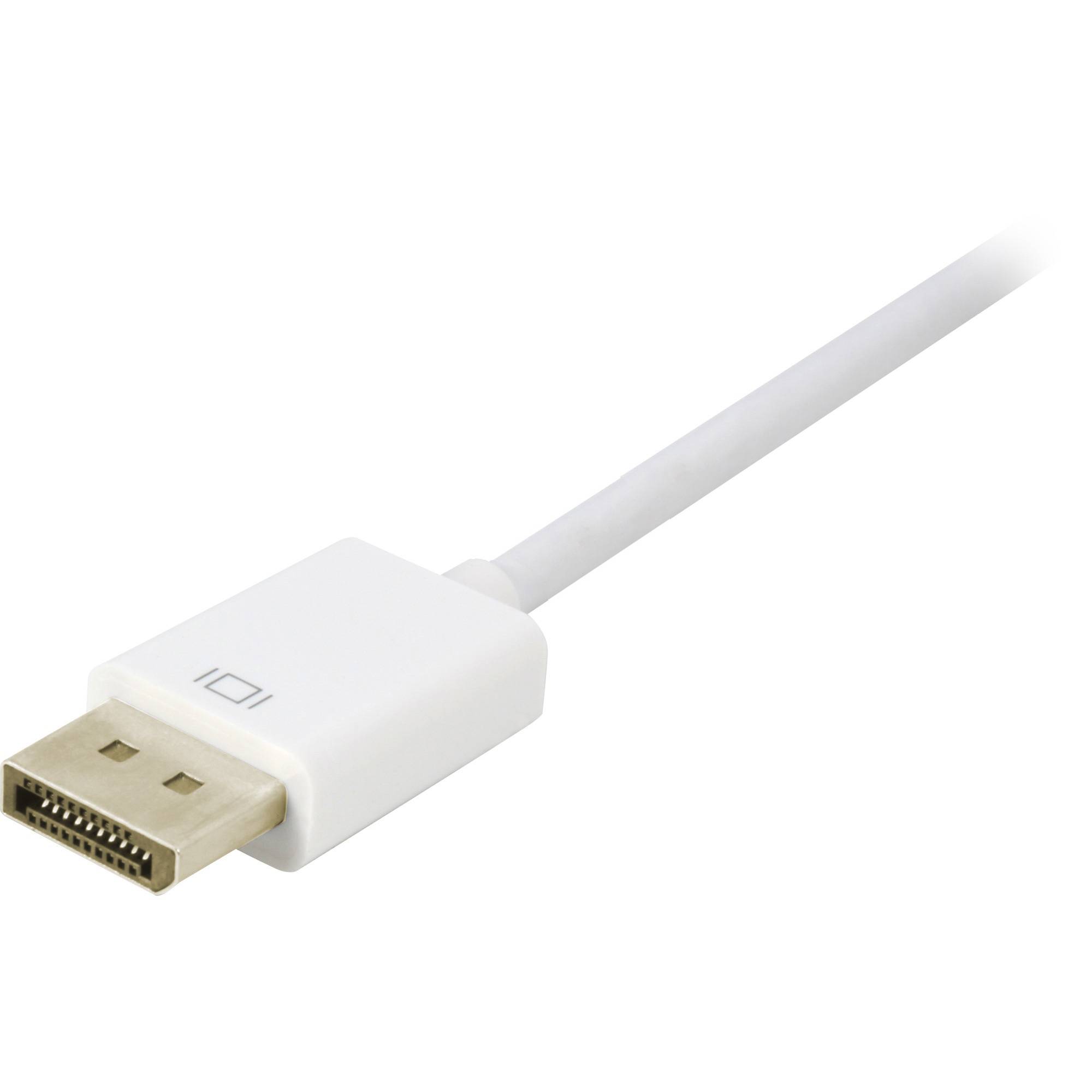 Adattatore DisplayPort 1.2 Maschio / DVI Femmina 15cm Bianco-2