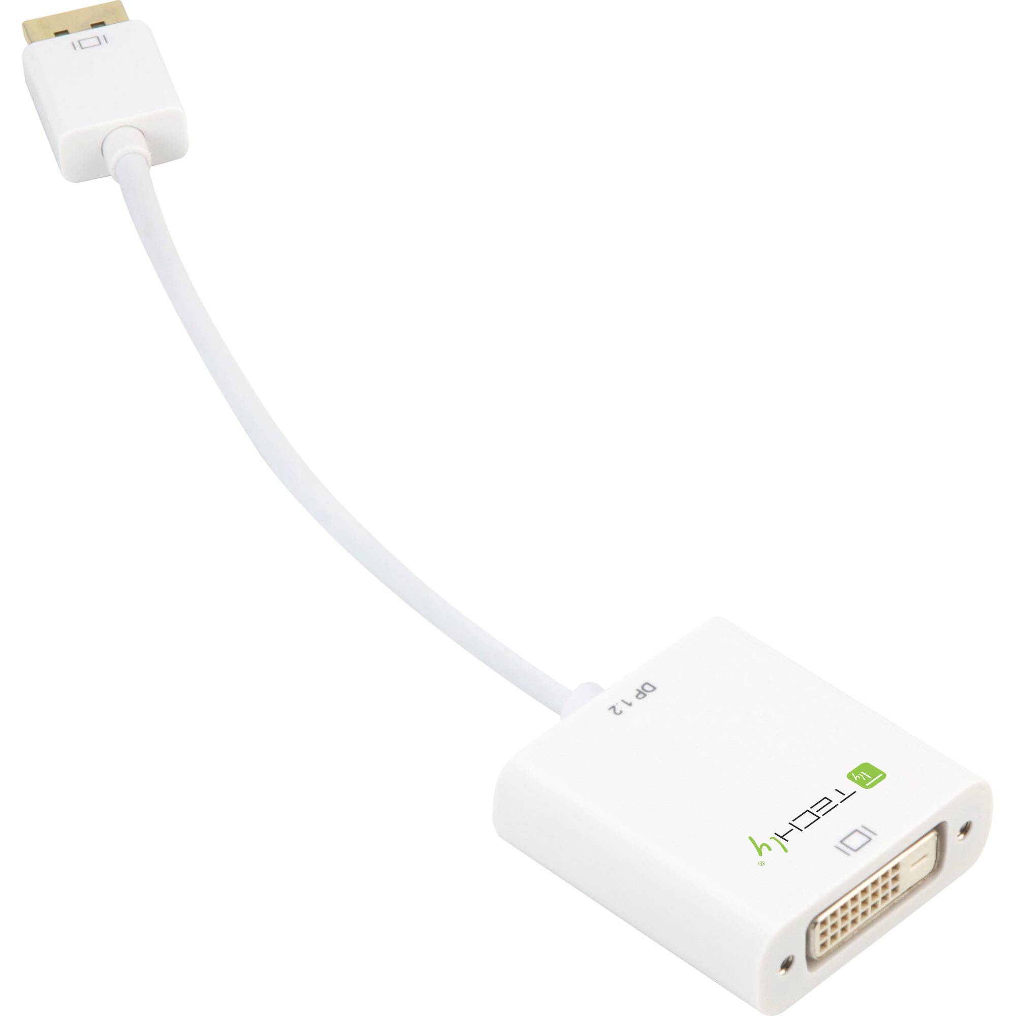 Adattatore DisplayPort 1.2 Maschio / DVI Femmina 15cm Bianco-3