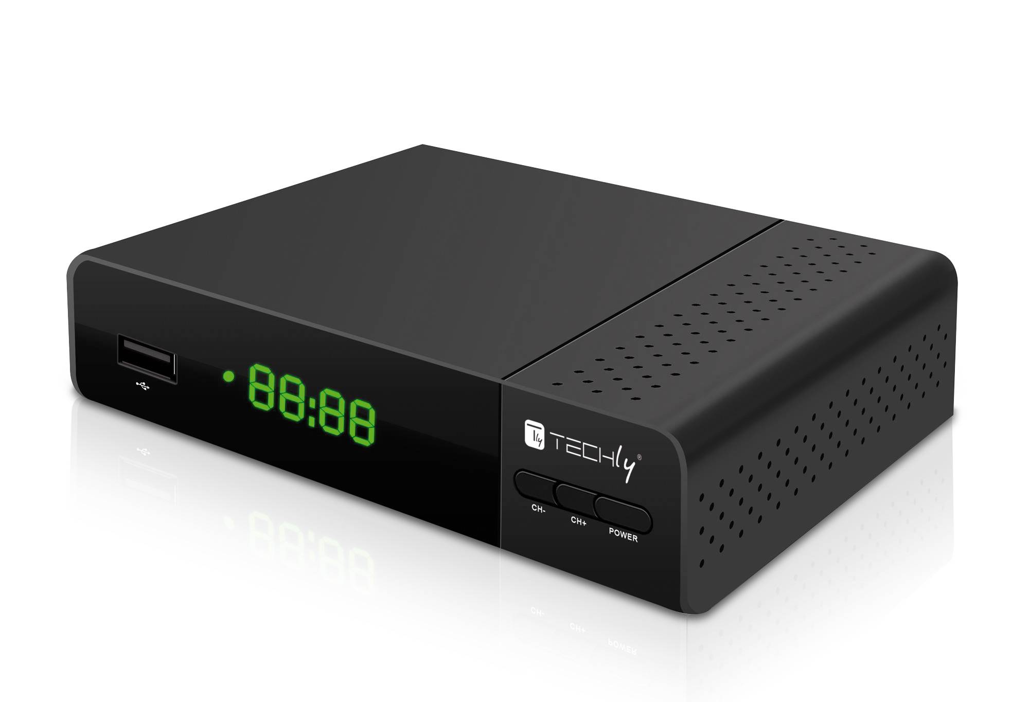 Decoder Ricevitore Digitale Terrestre DVB-T/T2 H.265 HEVC 10bit con Display e Telecomando Universale 2 in 1-2