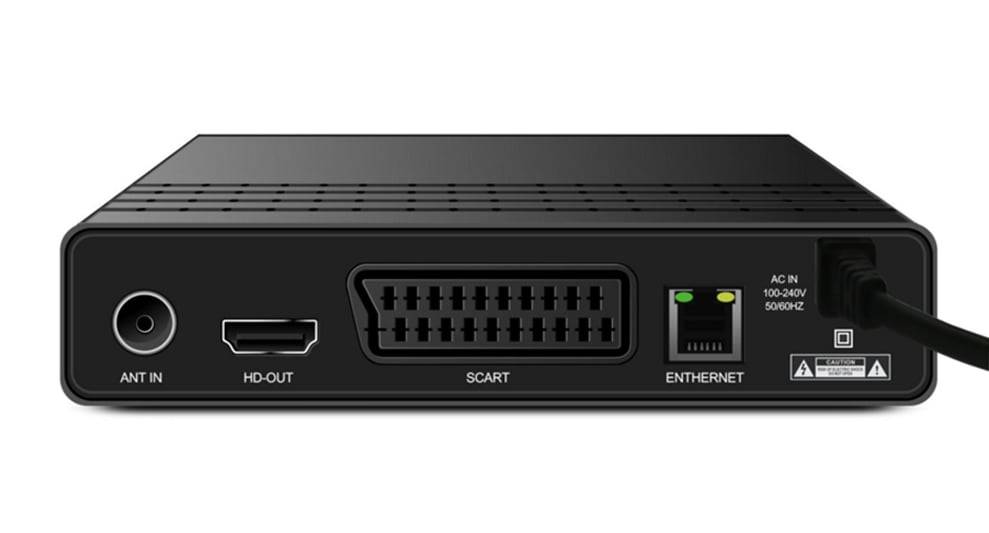 Decoder Ricevitore Digitale Terrestre DVB-T/T2 H.265 HEVC 10bit con Display e Telecomando Universale 2 in 1-3