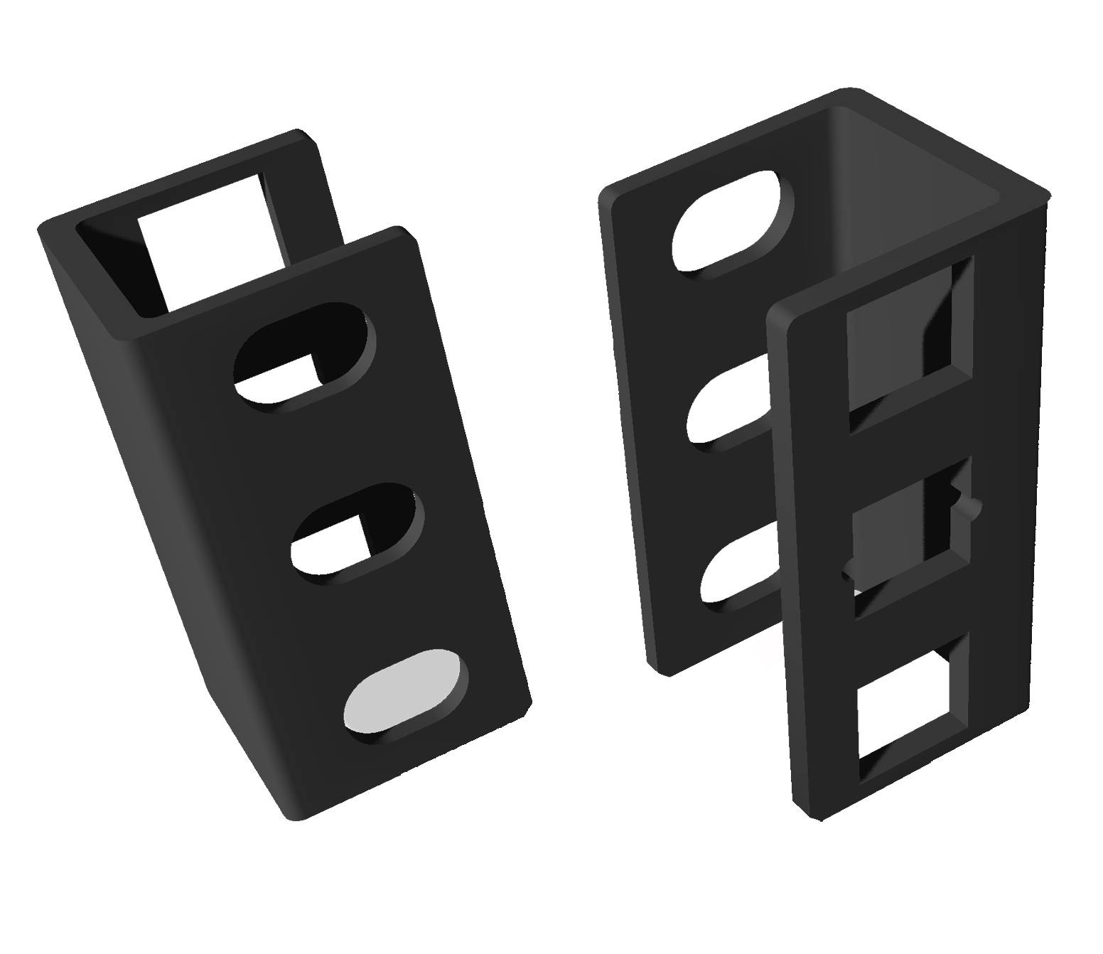 Coppia di Adattatori di Profondità Guide per Rack 1U-1