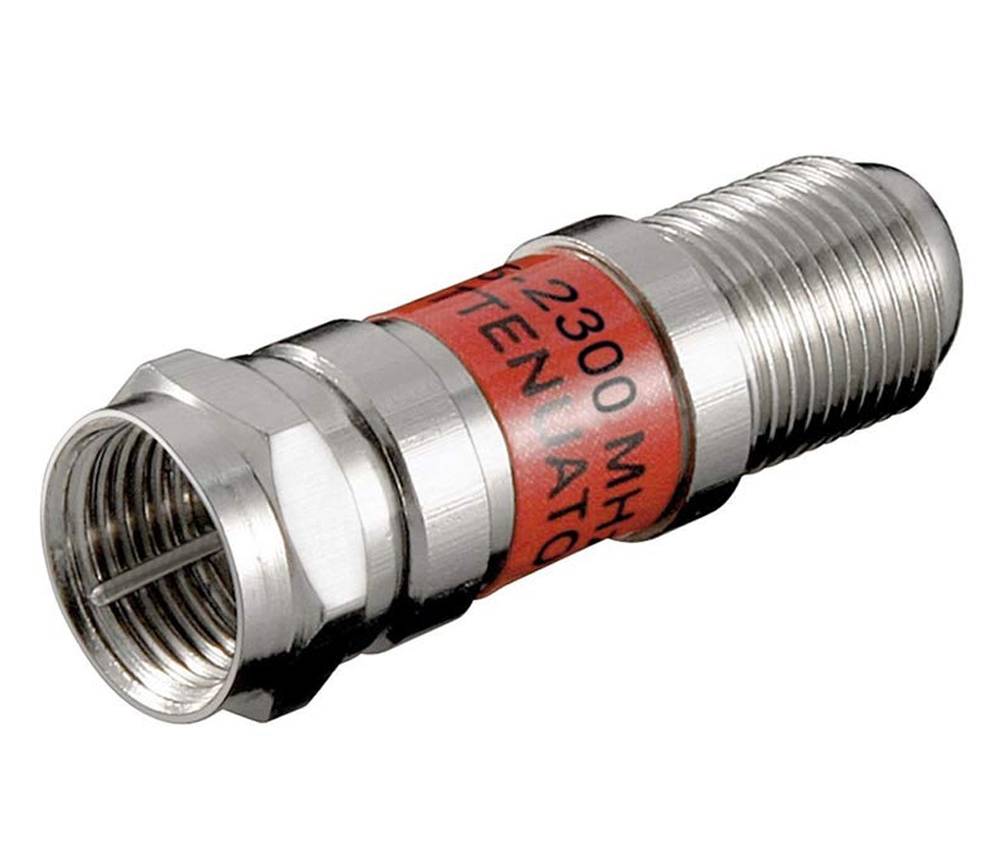 Goobay SAT attenuatore 20 dB - connettore F> presa F-3
