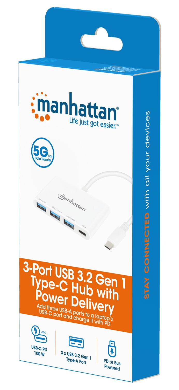 Hub USB 3.2 Gen 1 con 3 porte USB-A e 1 porta USB-C™ Power Delivery-6