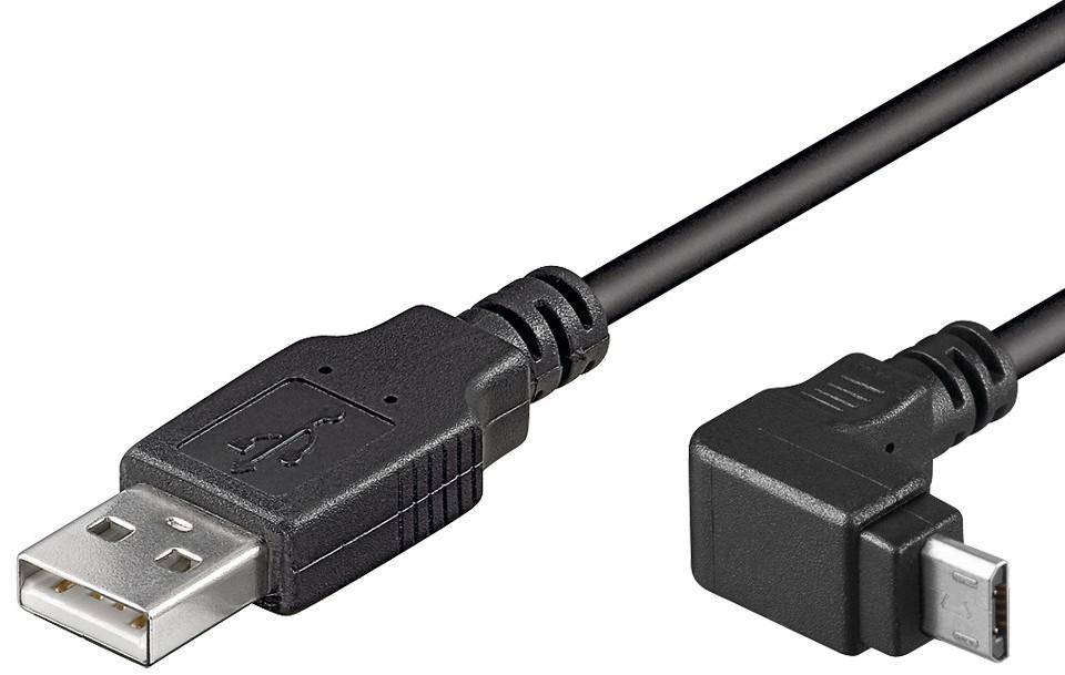 GOOBAY Cavo USB A Maschio a MICRO B Maschio Angolato 1,8m Nero 1,8 m-2