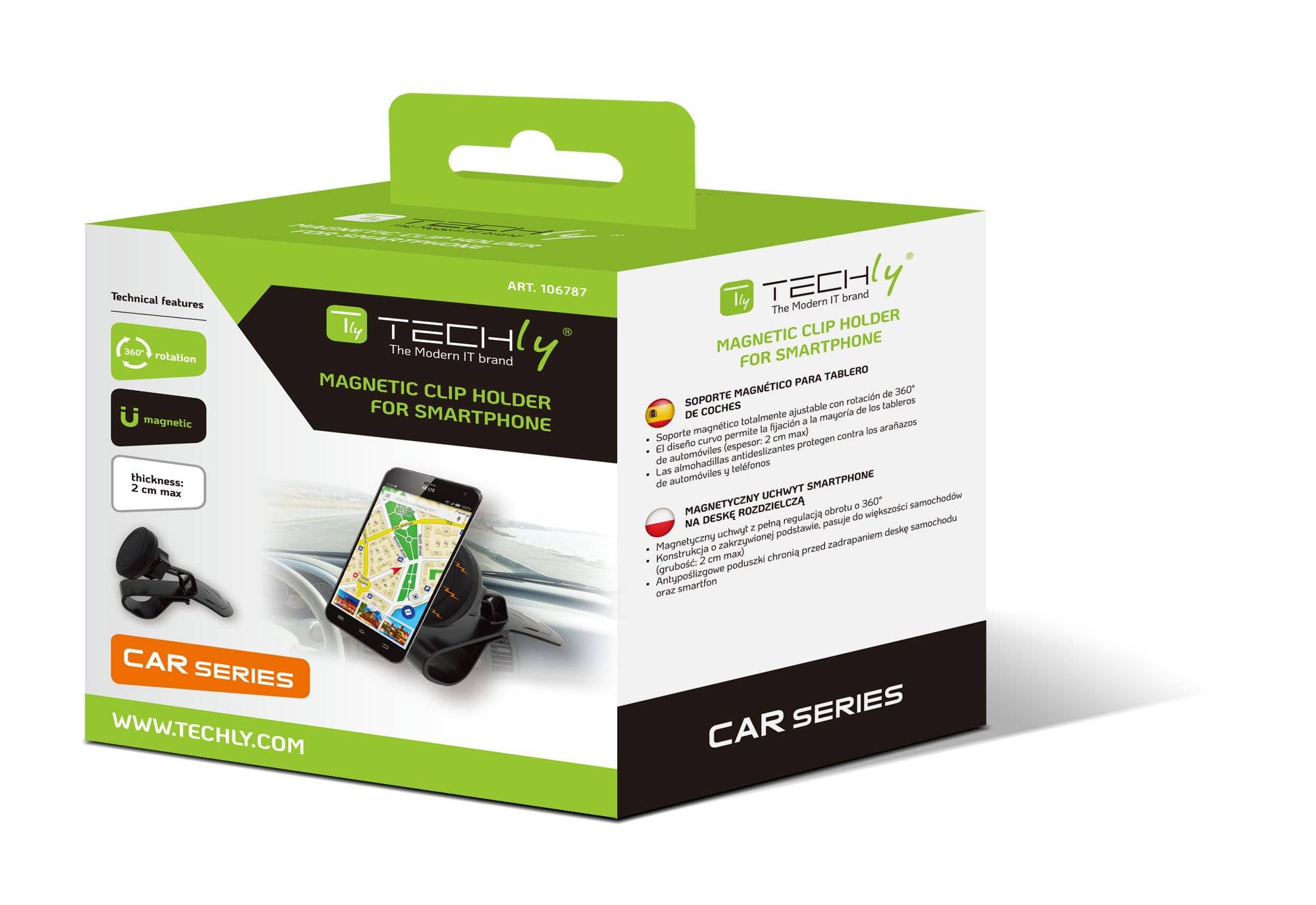 Supporto magnetico a clip, per cruscotto auto, per Smartphone-6