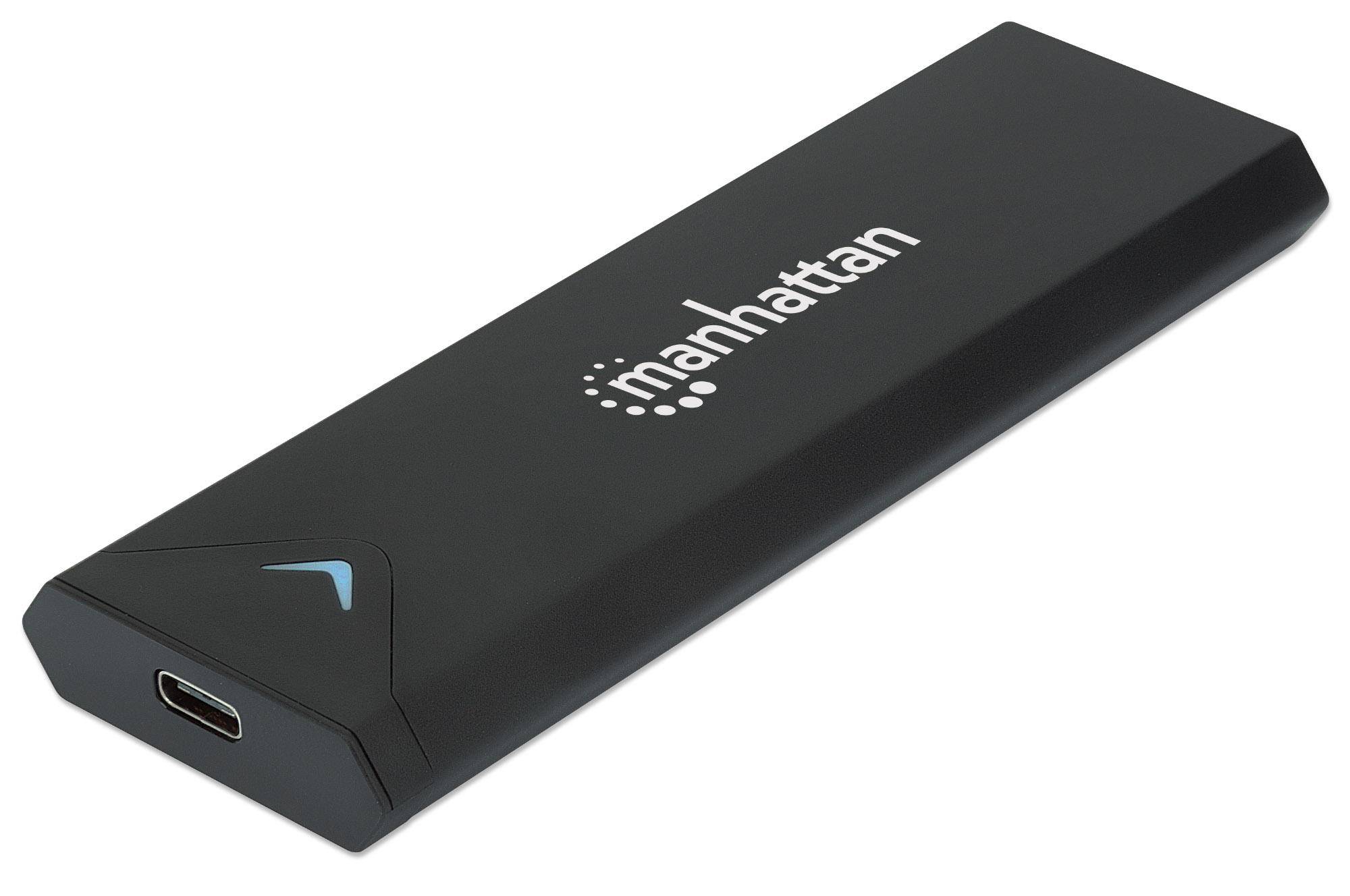 MANHATTAN Box Esterno USB 3.2 SSD SATA M.2 NVMe Nero-4