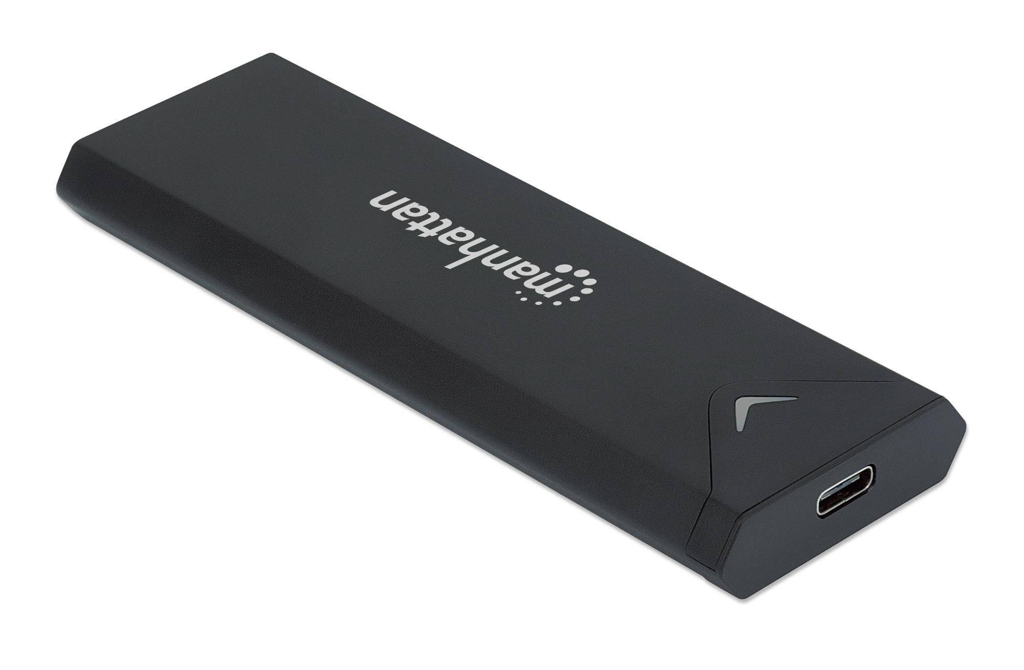 MANHATTAN Box Esterno USB 3.2 SSD SATA M.2 NVMe Nero-2