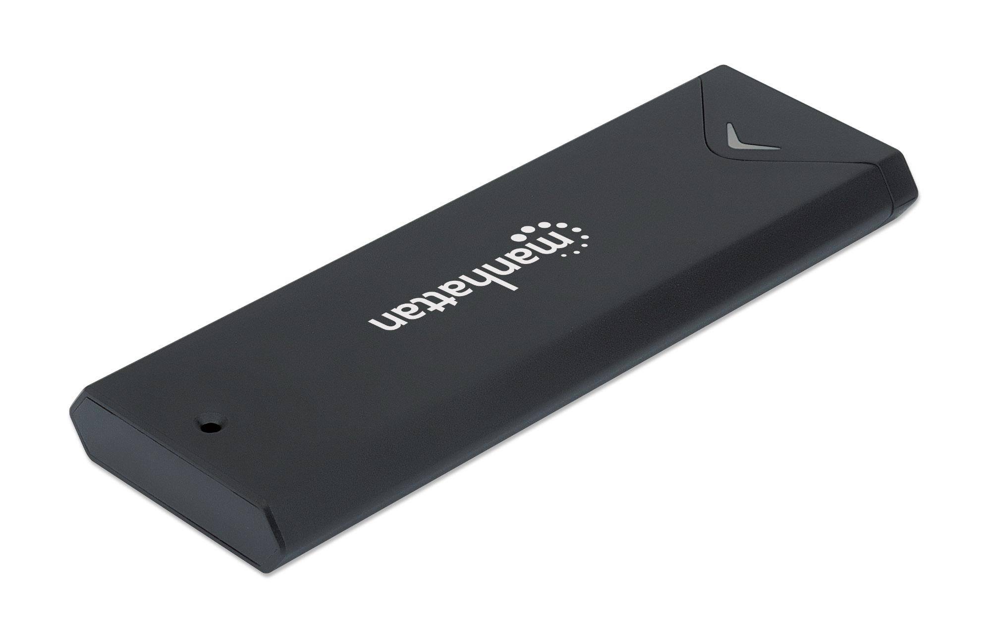 MANHATTAN Box Esterno USB 3.2 SSD SATA M.2 NVMe Nero-3