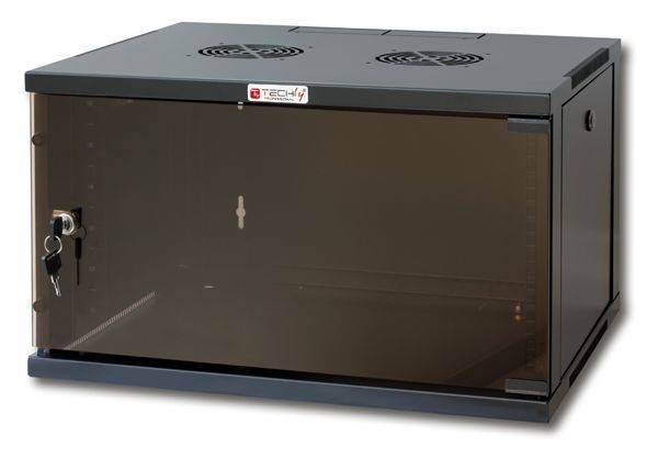 Techly Armadio Rack 19" a Muro 9U prof. 600 Nero Assemblato I-CASE ER-1009B60 I-CASE ER-1009B60-3
