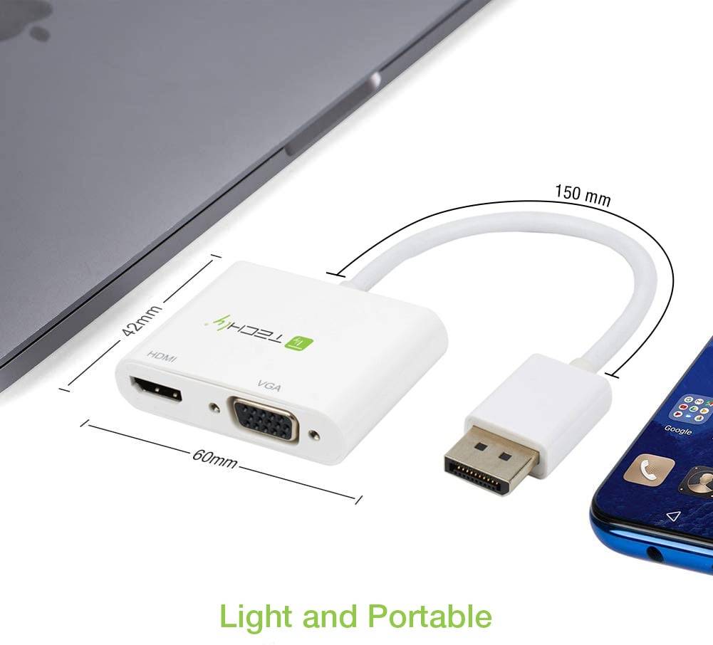 Adattatore DisplayPort ad HDMI/VGA 4K 30Hz-5