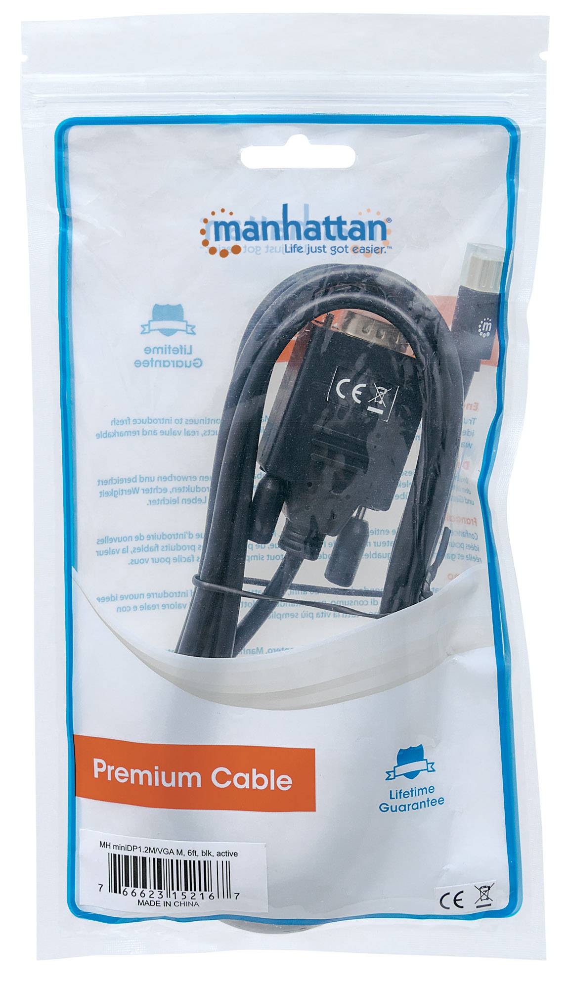 MANHATTAN Cavo da Mini DisplayPort 1.2a (Thunderbolt) a VGA Nero 1,8 m-5