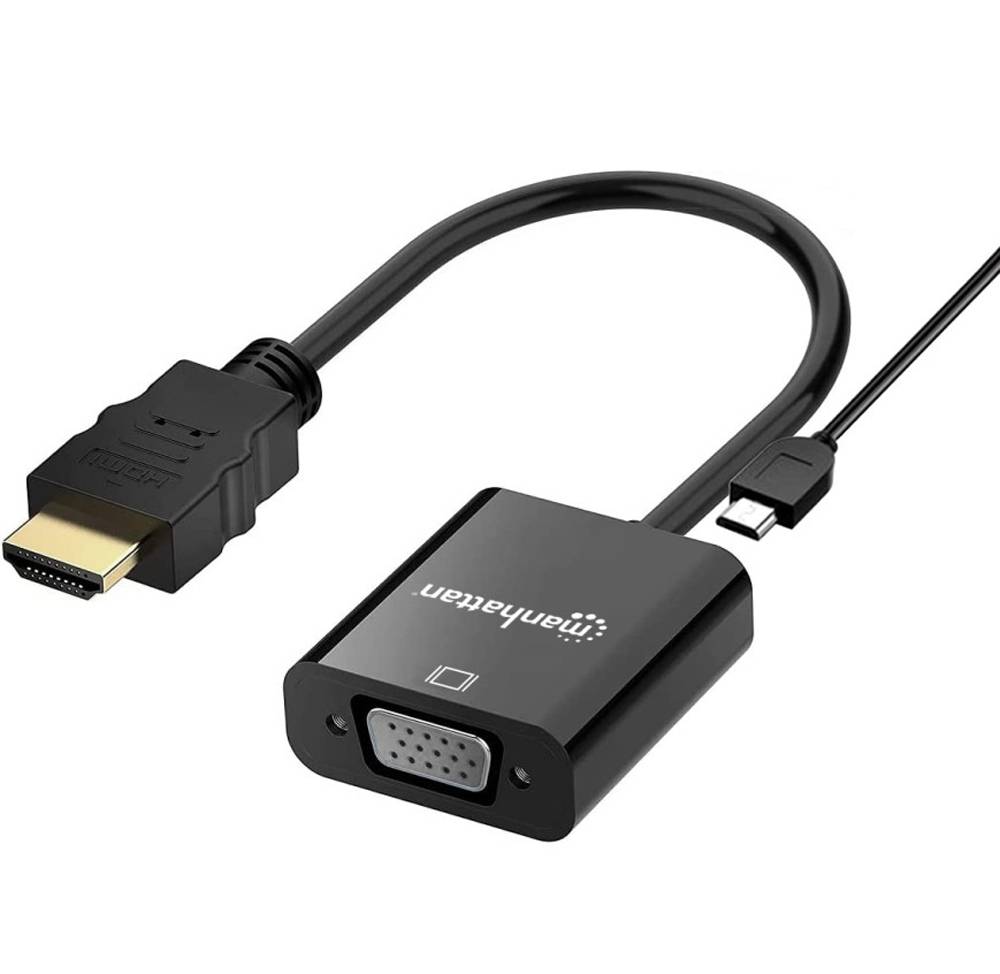 Cavo Convertitore HDMI a VGA con MicroUsb 30cm Nero-5