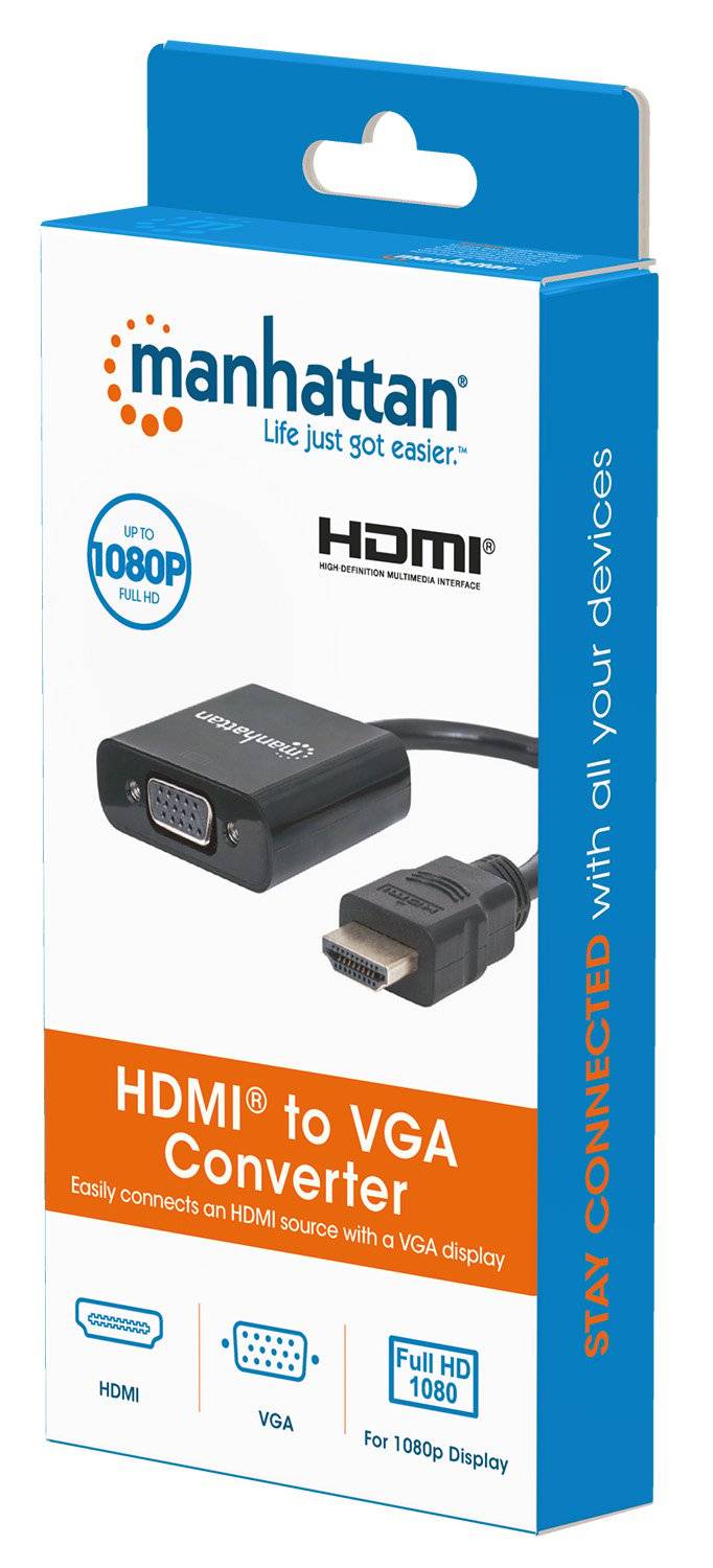 Cavo Convertitore HDMI a VGA con MicroUsb 30cm Nero-6
