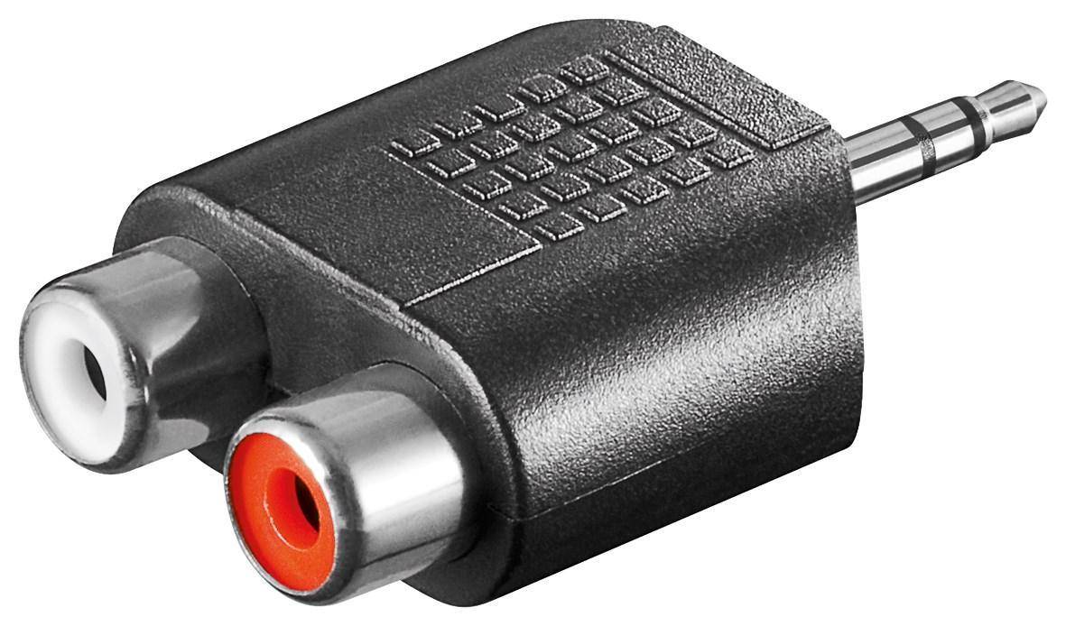 Adattatore RCA Goobay, jack AUX da 3,5 mm a 2 jack stereo - 1 jack da 3,5 mm (3 pin, stereo) > 2 jack RCA (audio...-4