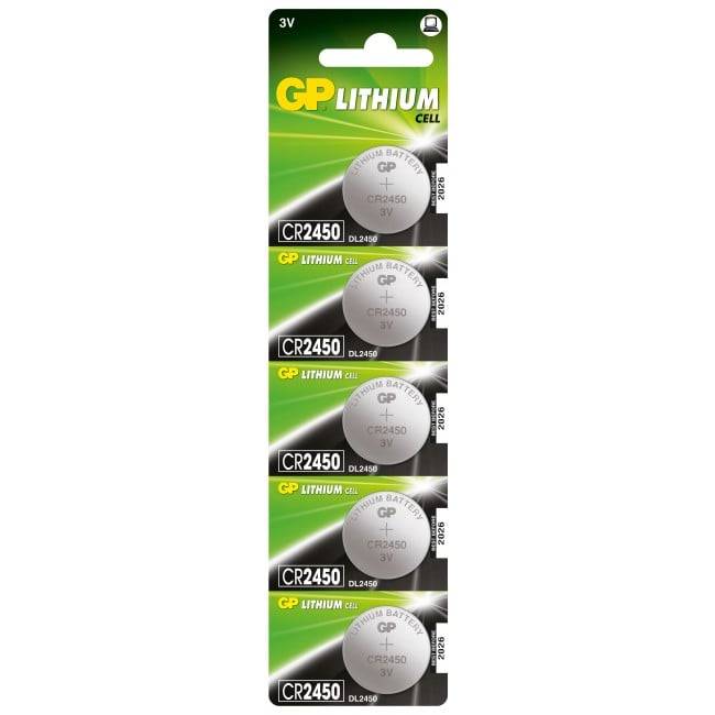 GP Battery Batteria al Litio a Bottone 3V CR2450 (Blister 5 Pezzi)-4