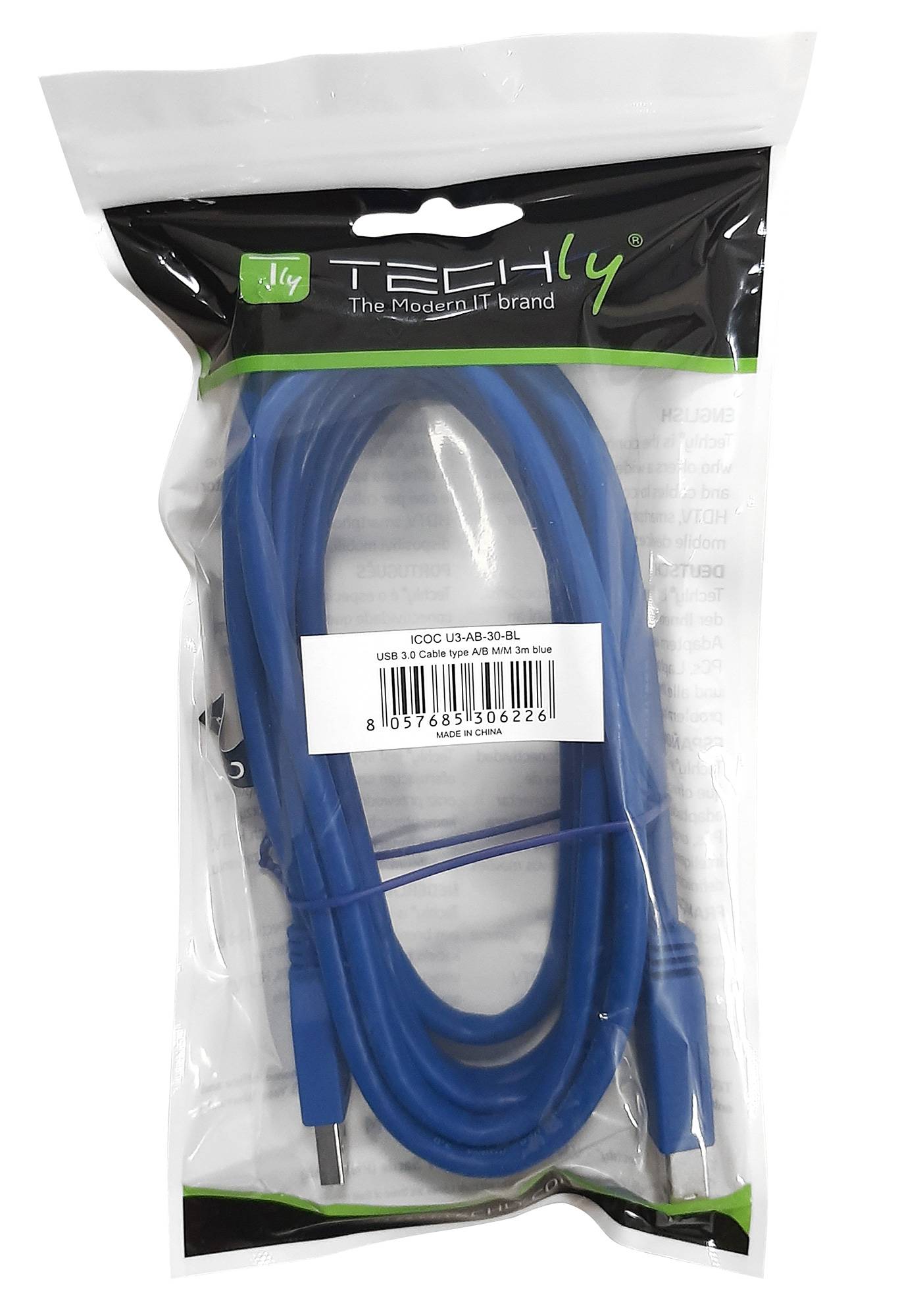 Cavo USB 3.2 Superspeed A maschio/B maschio 2 m blu-6