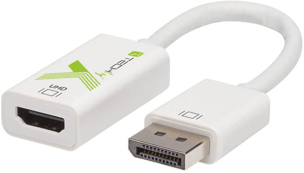 Adattatore Attivo Displayport 1.2 Maschio HDMI Femmina 4K 60Hz 15 cm Bianco-2