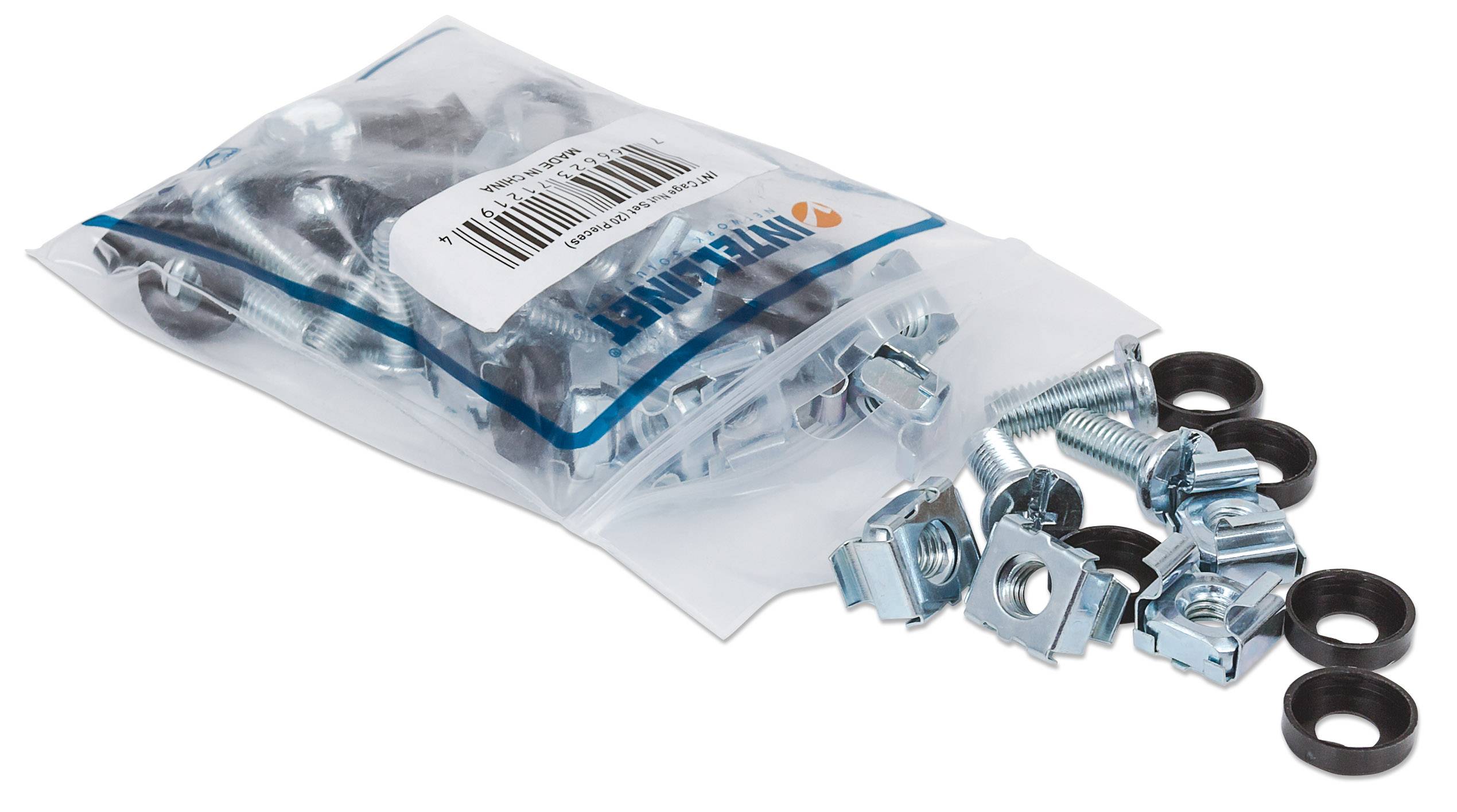 Kit Set 20 Viti. 20 Dadi e 20 Rondelle per Montaggio Rack Silver-5