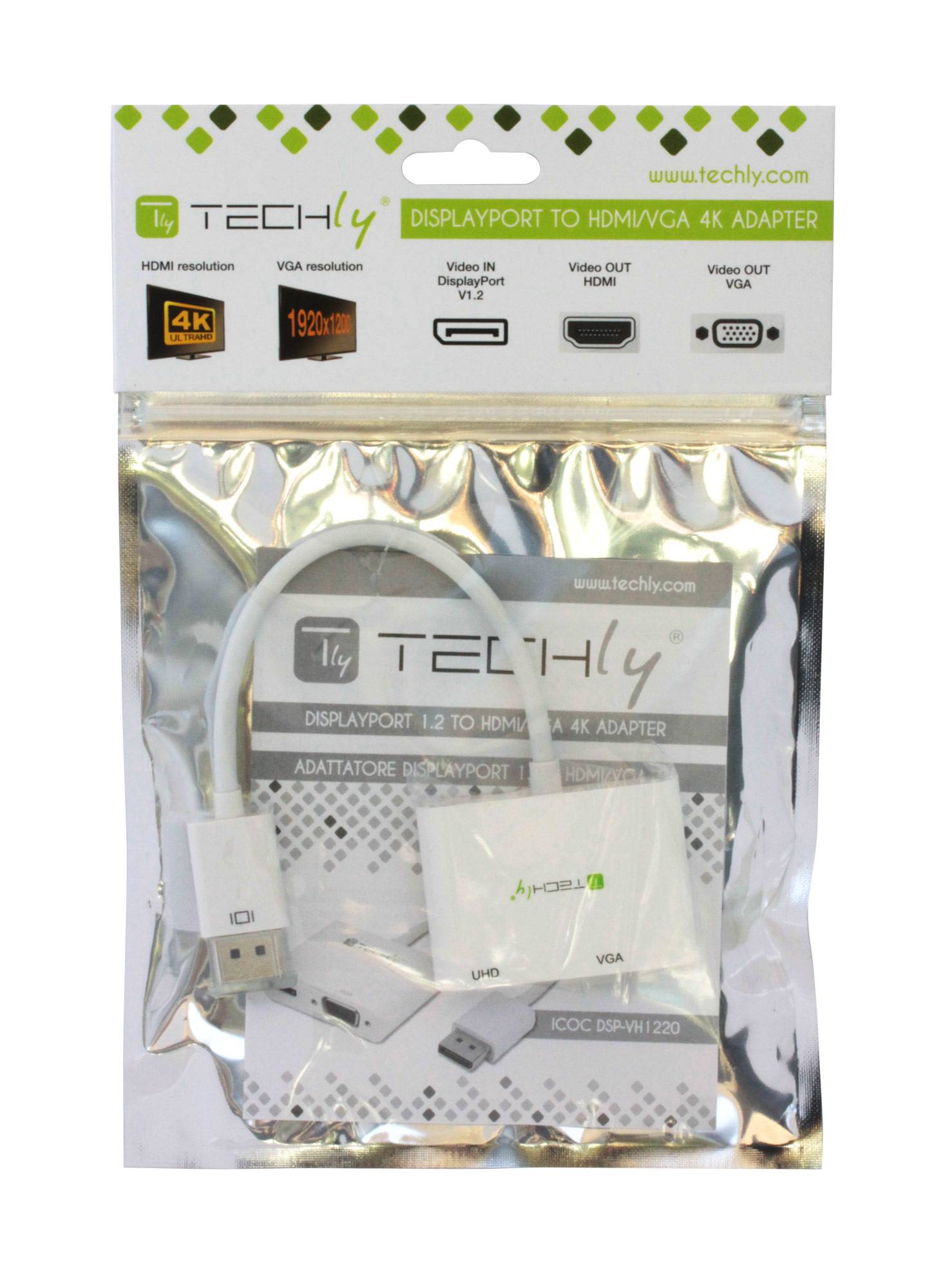 Adattatore DisplayPort ad HDMI/VGA 4K 60Hz-5
