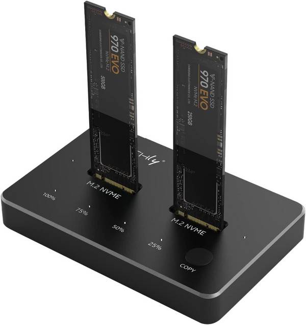 DOCKING/CLONING STATION DUAL BAY 2xSSD M.2 NVME PCI-E SATA TECHLY