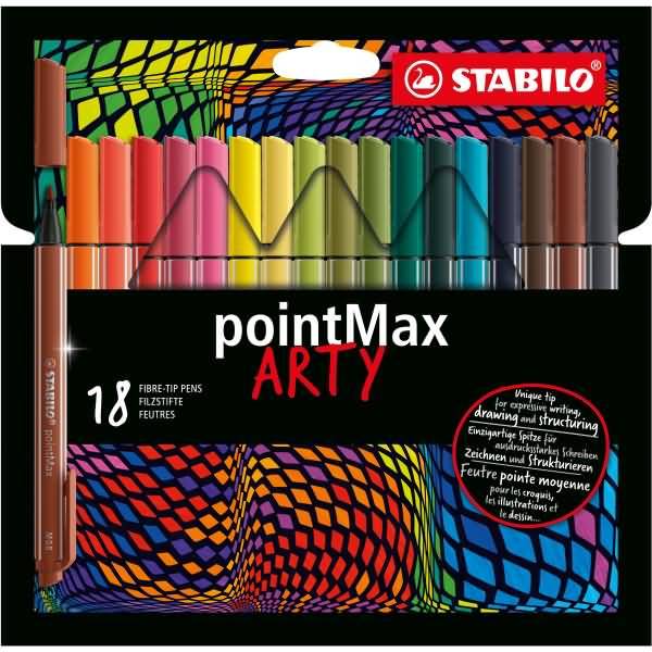 STABILO pointMax ARTY penna tecnica Medio Multicolore 18 pz-0