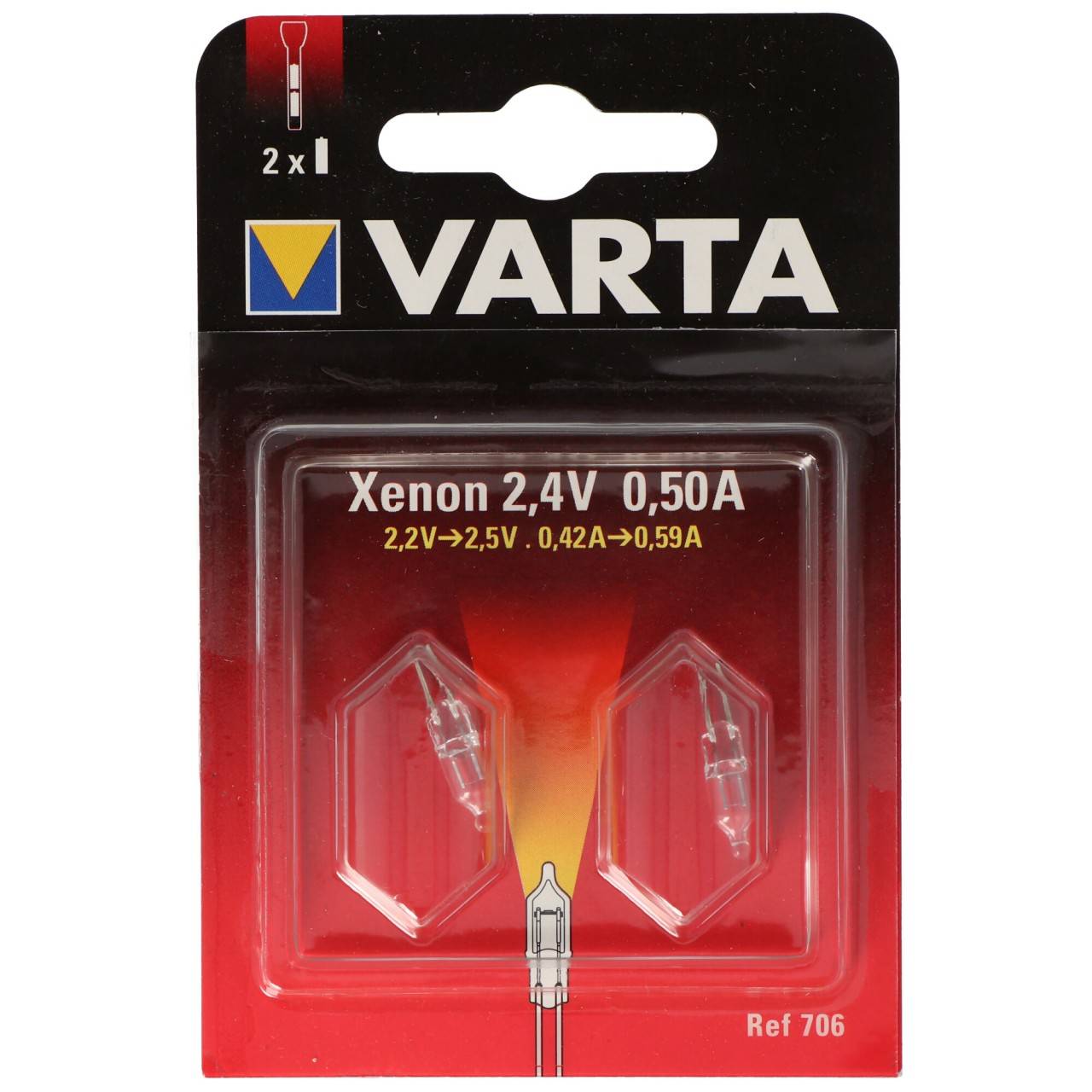 Lampadine di ricambio Varta 706, Varta 00706000402-0