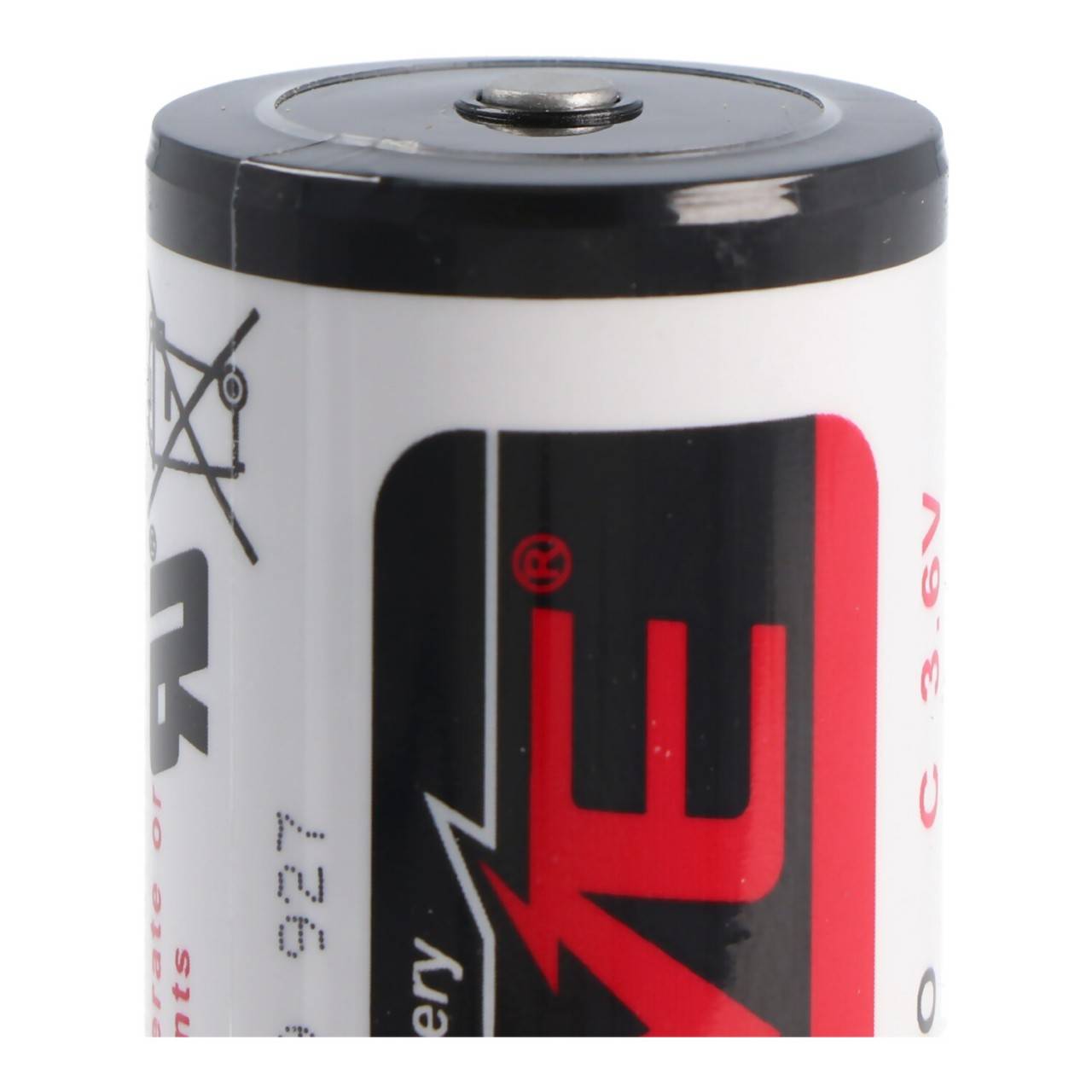 Batteria al litio ER26500 Bobina taglia C ER 26500, 3,6 volt 8500 mAh con polo positivo stretto min 0,3 mm, max 0,5 mm-1