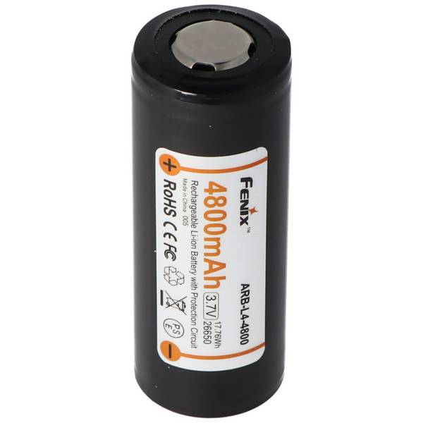 Fenix ARB-L4-4800 26650 Batteria agli ioni di litio protetta da 3,7 volt con 4800 mAh