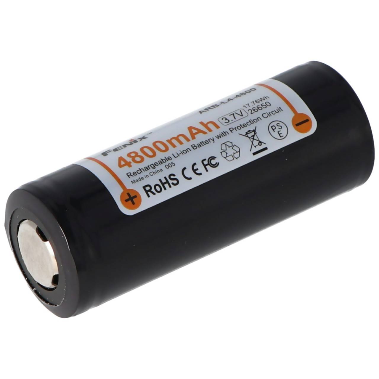 Fenix ARB-L4-4800 26650 Batteria agli ioni di litio protetta da 3,7 volt con 4800 mAh-3