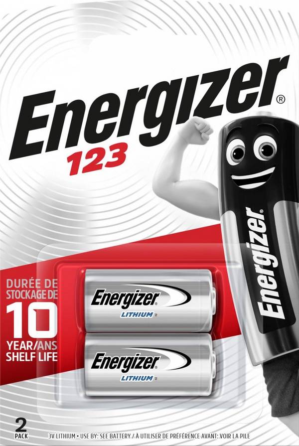 Confezione da 18 batterie Panasonic CR123A Foto al litio CR123 A ad esempio per telecamera di sorveglianza Arlo