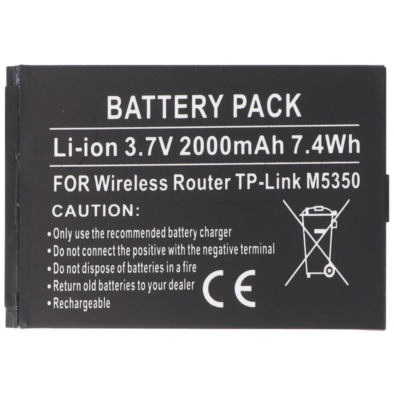 Batteria adatta per router wireless TP-Link M5350 Batteria agli ioni di litio 3,7 V 2000 mAh-4