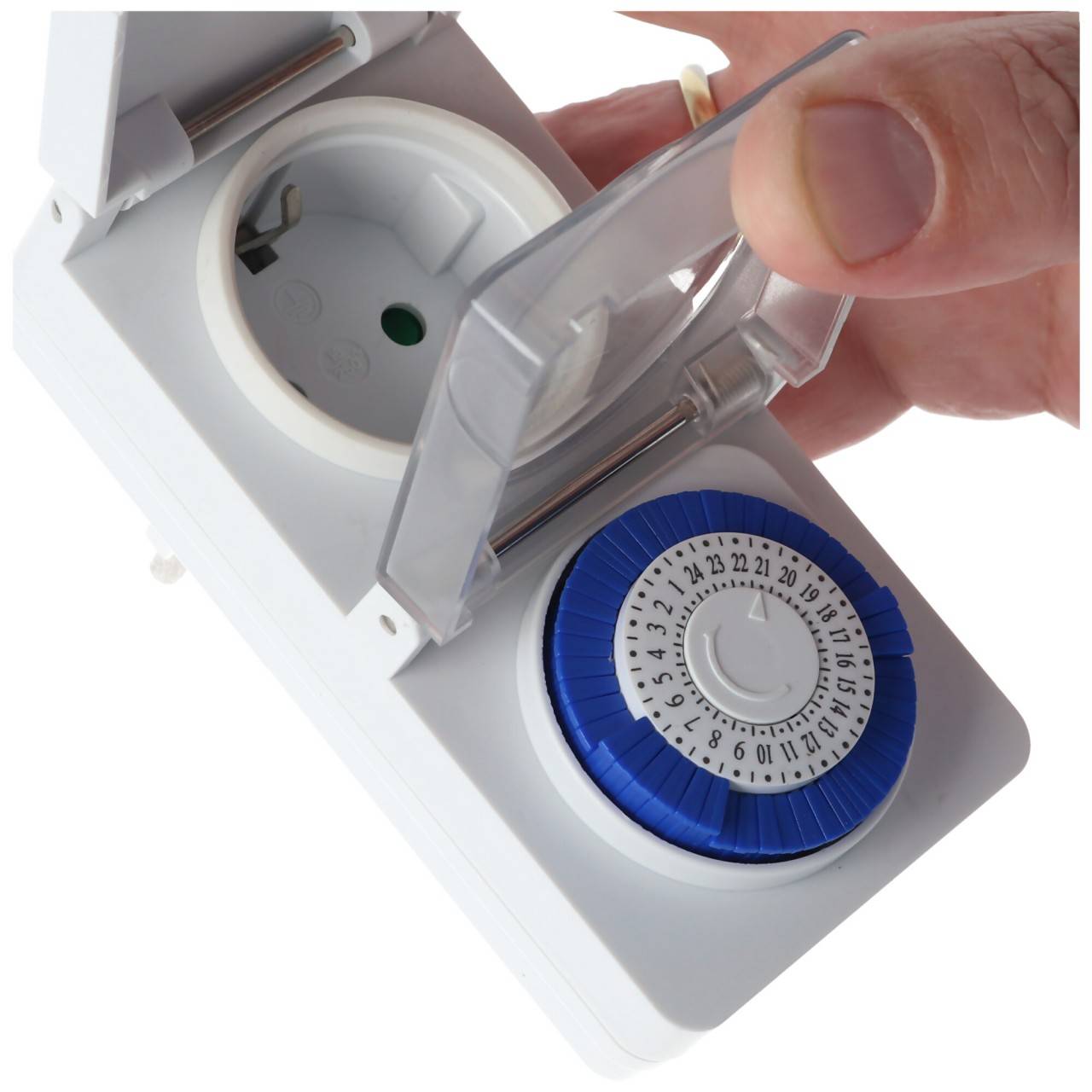 Timer analogico Goobay IP44 1 pezzo in una scatola-2
