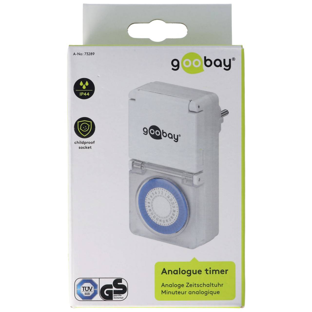 Timer analogico Goobay IP44 1 pezzo in una scatola-4