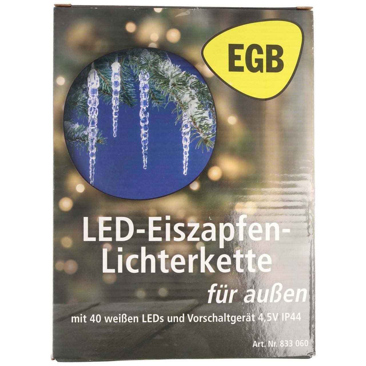 EGB LED catena luminosa ghiacciolo 40 coni LED bianco 4027236043409-0
