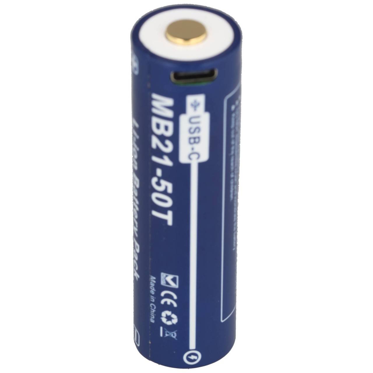 Batteria AceBeam 21700 agli ioni di litio con potente USB-C da 5100 mAh, corrente di scarica massima 20 A, 77,8 x...-0