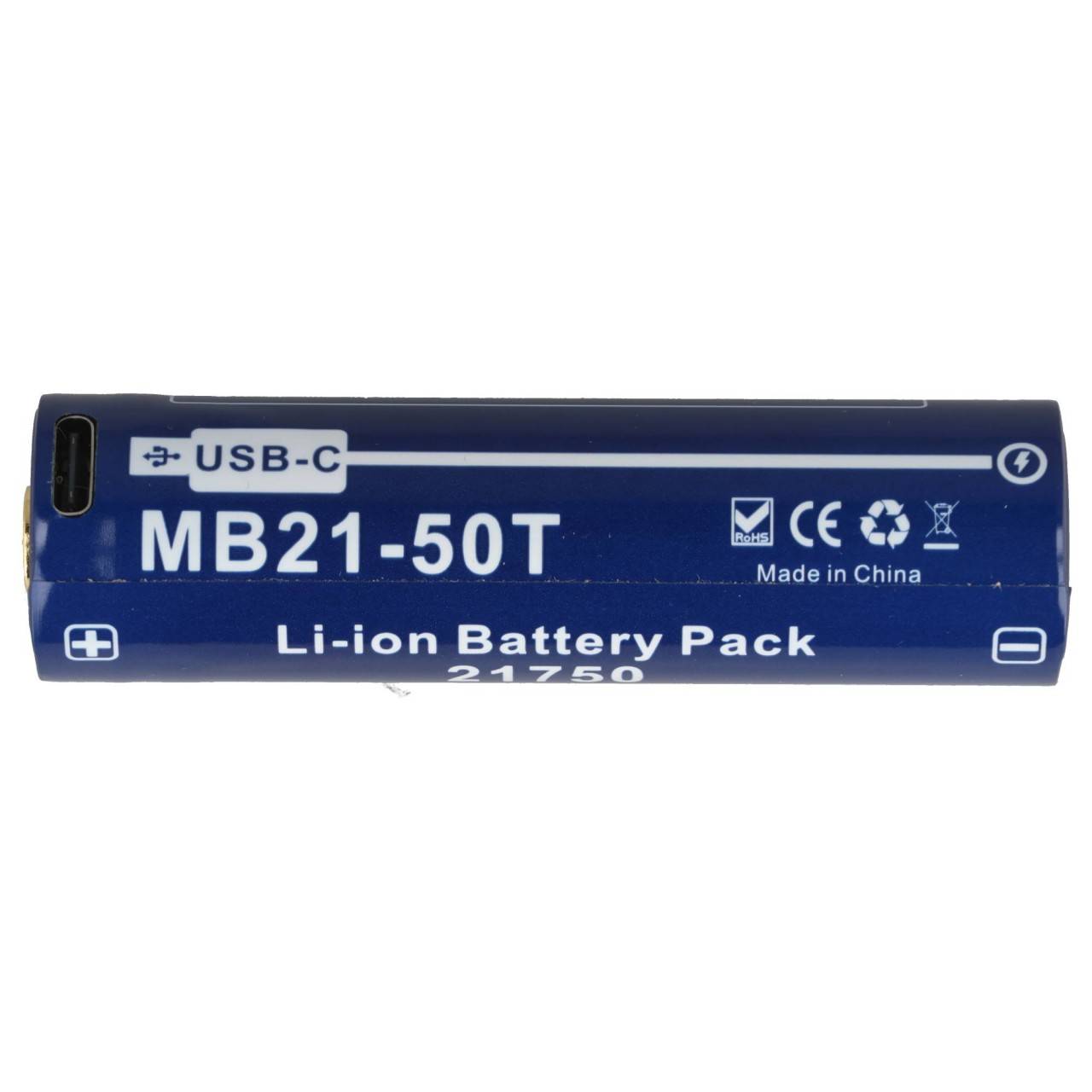 Batteria AceBeam 21700 agli ioni di litio con potente USB-C da 5100 mAh, corrente di scarica massima 20 A, 77,8 x...-4