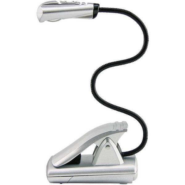 Lampada da lettura mobile LED con batterie argento