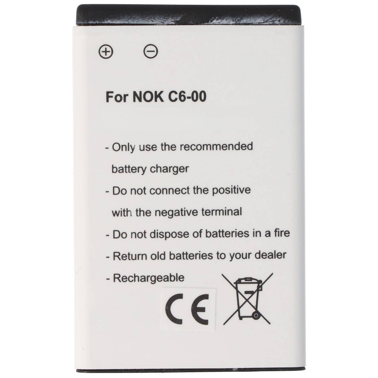 Batteria adatta per Nokia C6-00, BL-4J 60x38.1x5mm SL200, SL200_EU001, SL205, SL205EU_001BS, SL215, SL215, Li-Ion,...-0