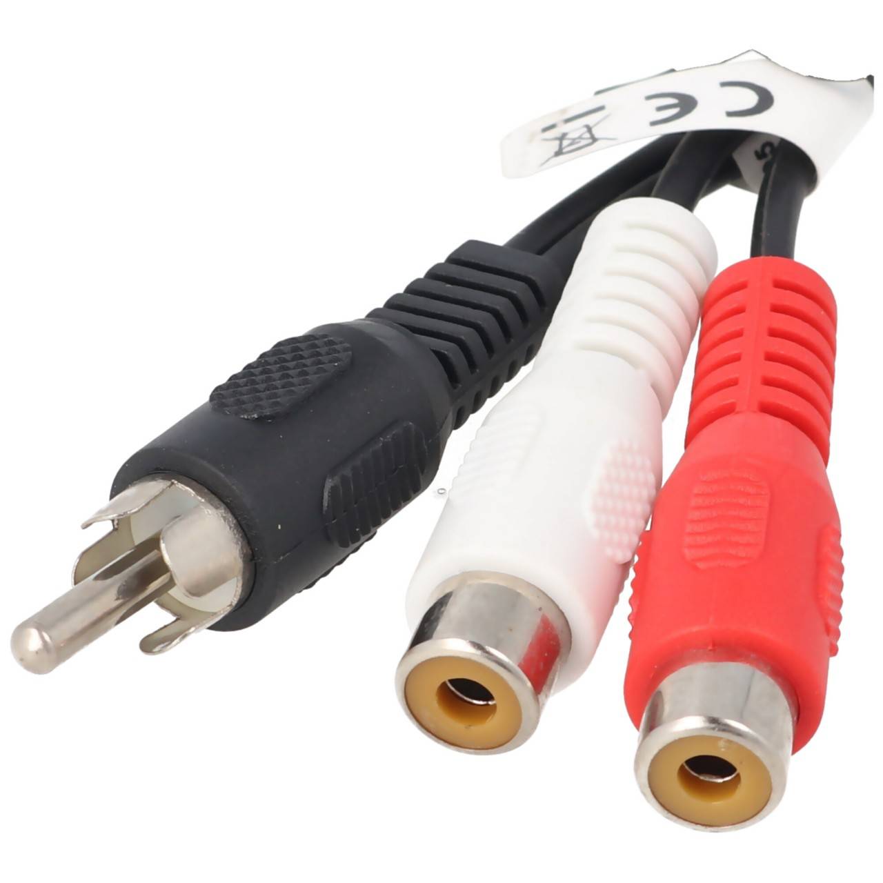 Cavo audio video 0,2 m 1 x spina cinch > 2 x presa cinch-3