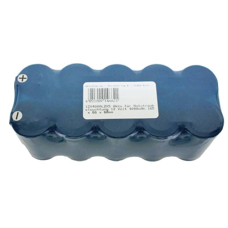 Batteria per illuminazione di emergenza 12 Volt 4000mAh 165 x 66 x 60mm-1
