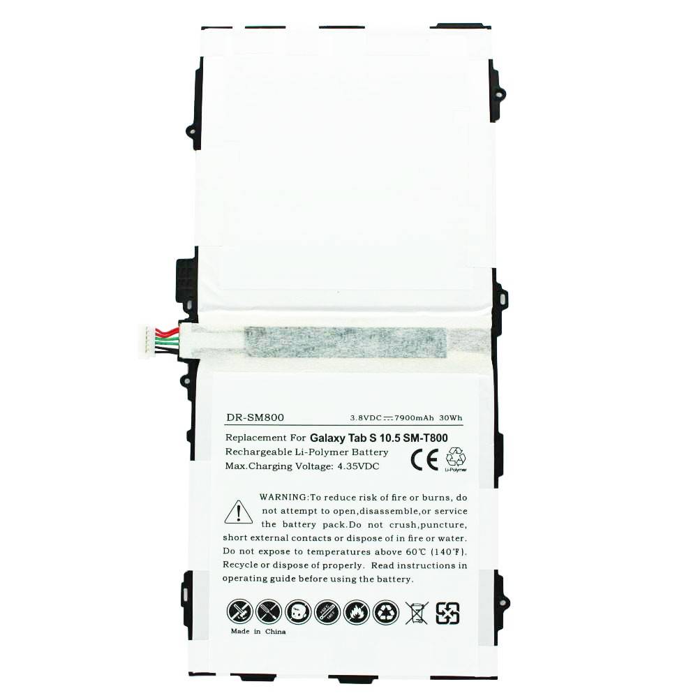 Batteria replica adatta per SAMSUNG Galaxy Tab S 10.5, SM-T800, SM-T805 con 3,8 volt e 7900 mAh 30,02 Wh-1