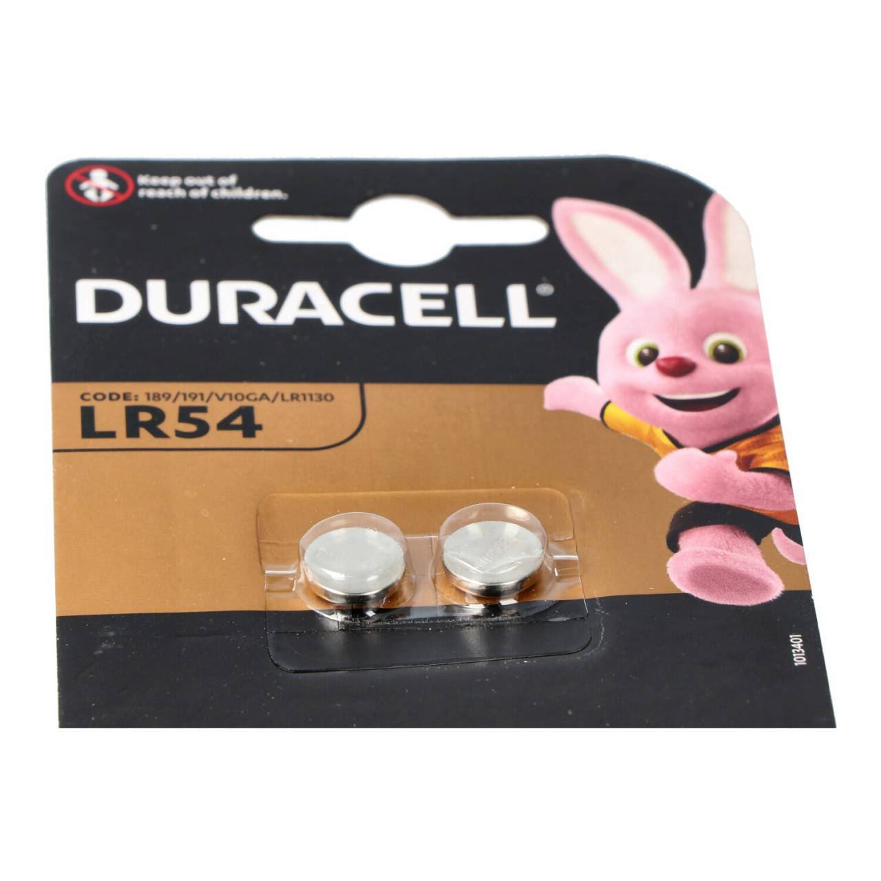 Pila a bottone Duracell LR54, AG10, LR54, LR1130, 189, RW89, blister da 2-2