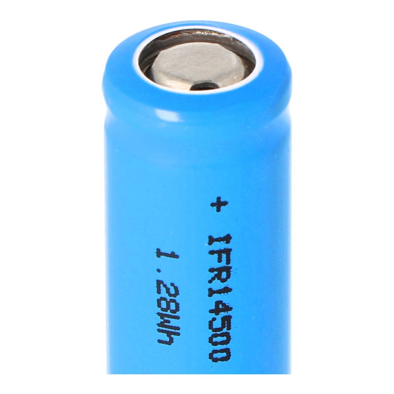 IFR14500 - Batteria 400mAh AA LiFePo4 3.2V con flat top (senza testa) polo positivo piatto, dimensioni 49.8x14.2mm-1