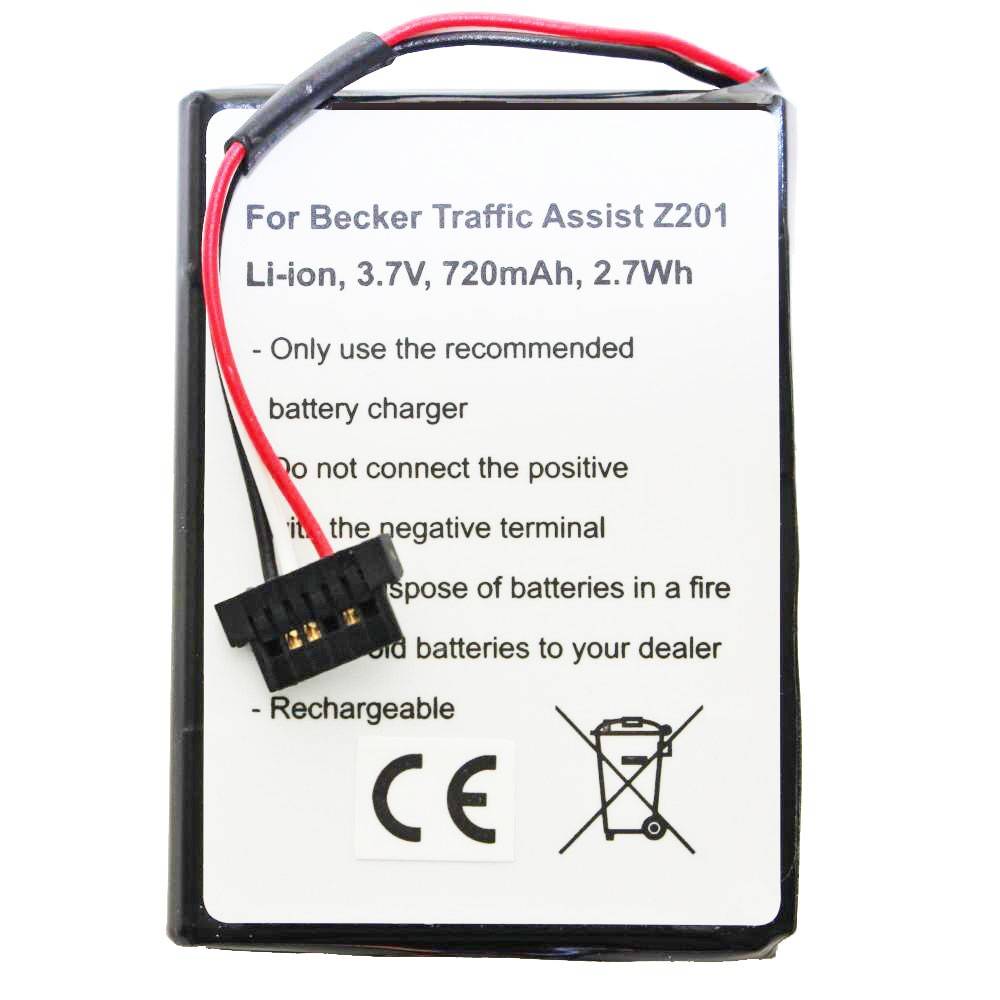 Batteria adatta per Becker Traffic Assist Z201, S30, 338937010150-0