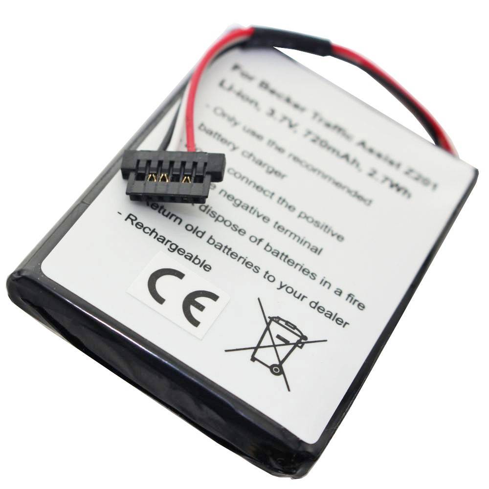 Batteria adatta per Becker Traffic Assist Z201, S30, 338937010150-1
