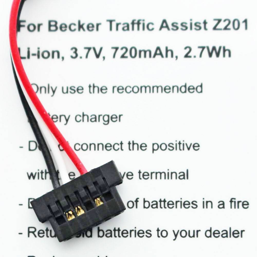 Batteria adatta per Becker Traffic Assist Z201, S30, 338937010150-3